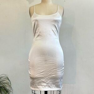 Size M white cami bodycon mini dress
